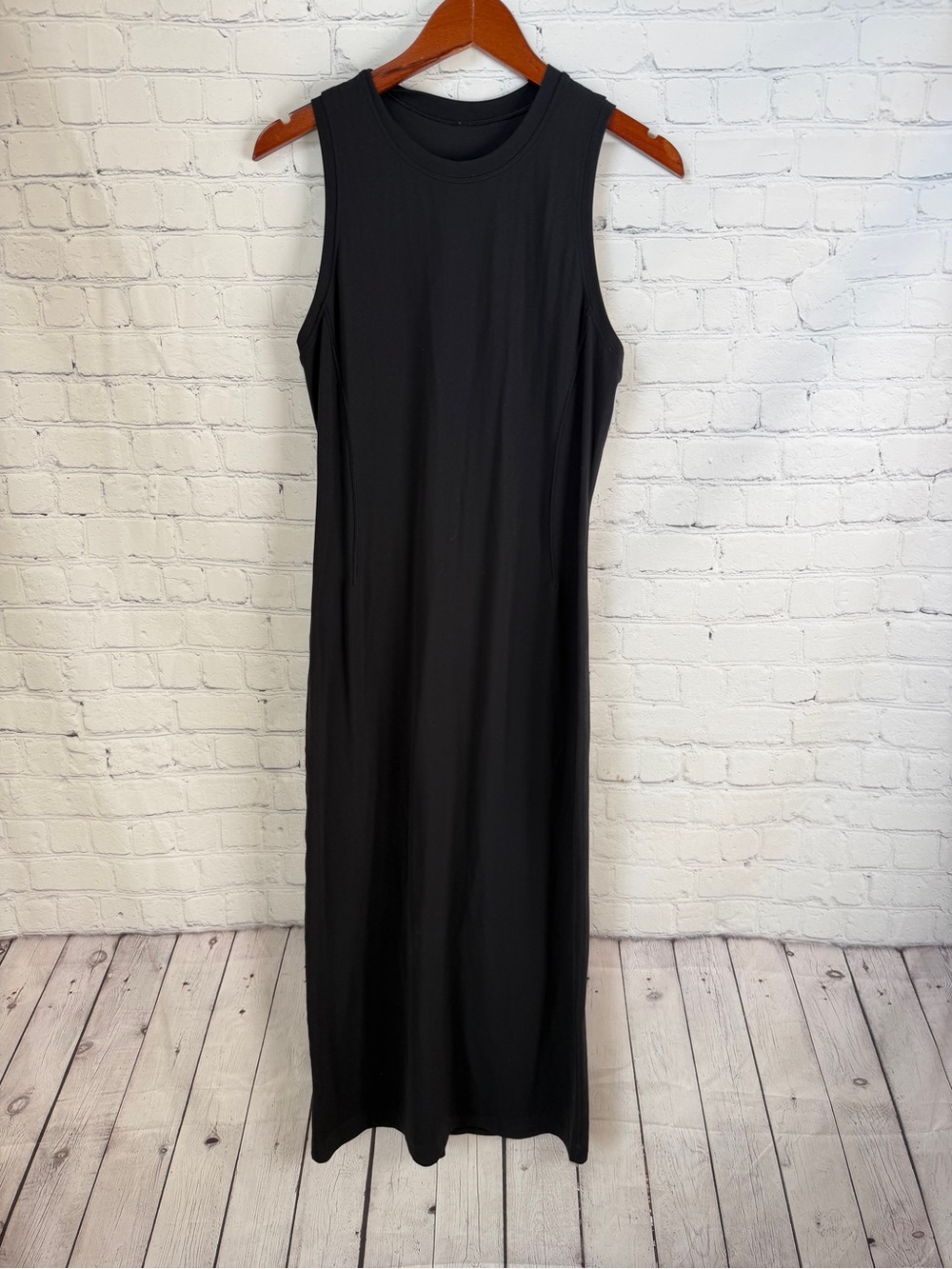 Lululemon Black Ribbed Sleeveless Maxi Dress Large
